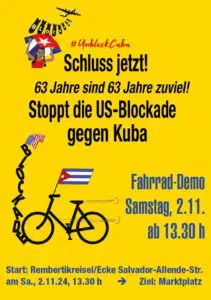 Aufruf zur Fahrraddemo am 2.11.24 um 13.30